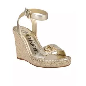 Calvin Klein Karla Leather Wedges 8.5